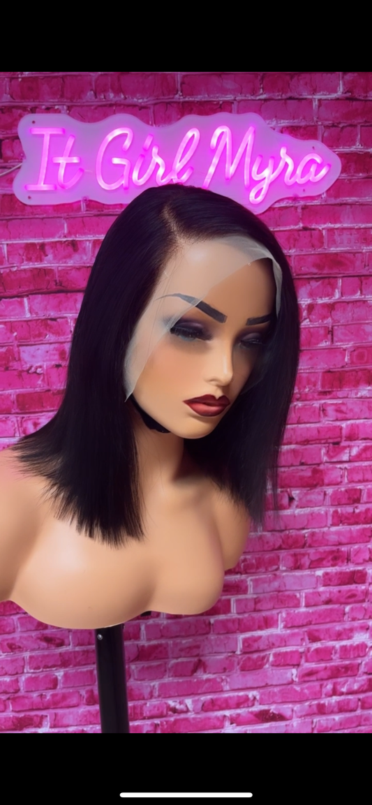 Natural color 12” frontal bob